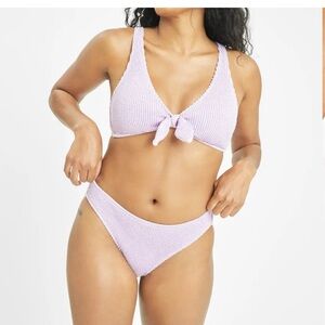 Lively Ruched bikini set L Lilac